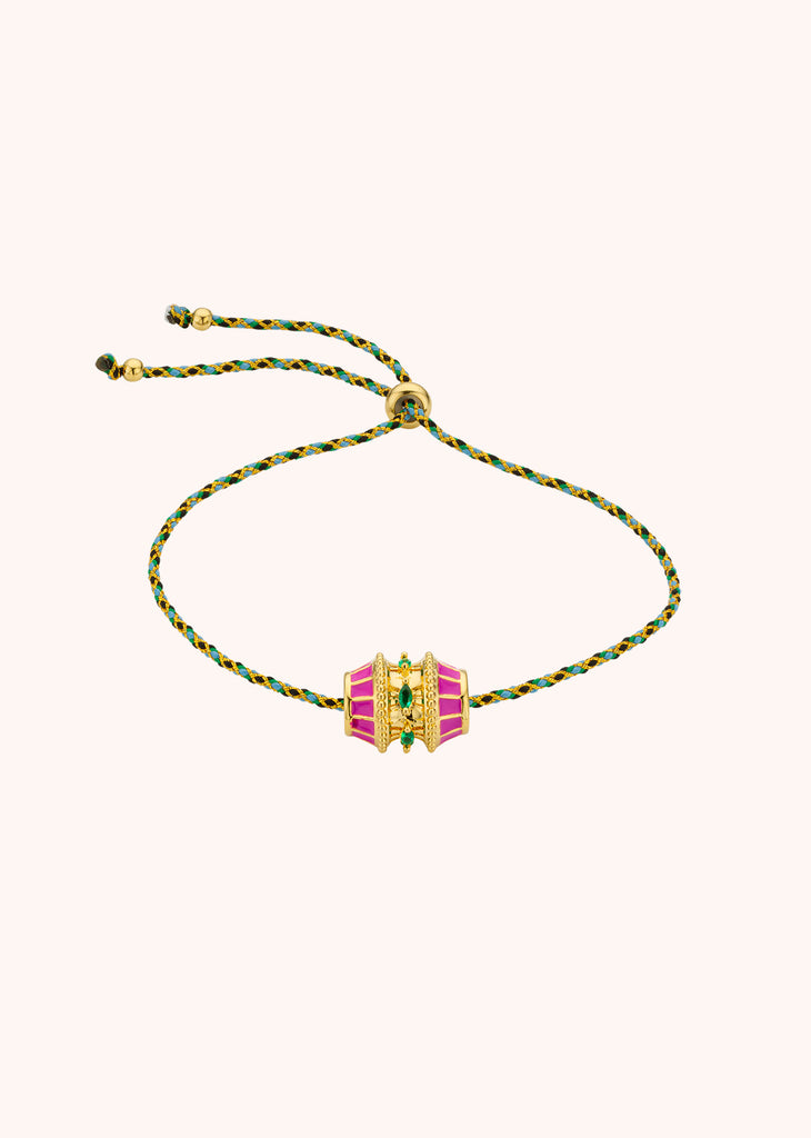 TALISMAN LINK FUSHIA BRACELET 24-carat fine gold plating