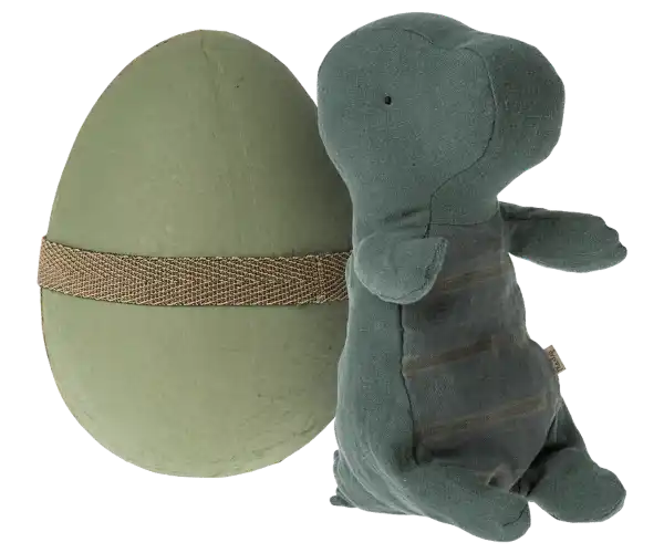 stuffed dinausaur with its egg