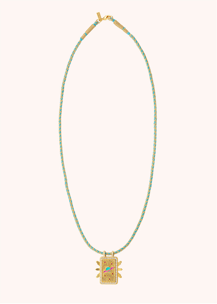 SATURN BOHEME NECKLACE 24-carat fine gold plating