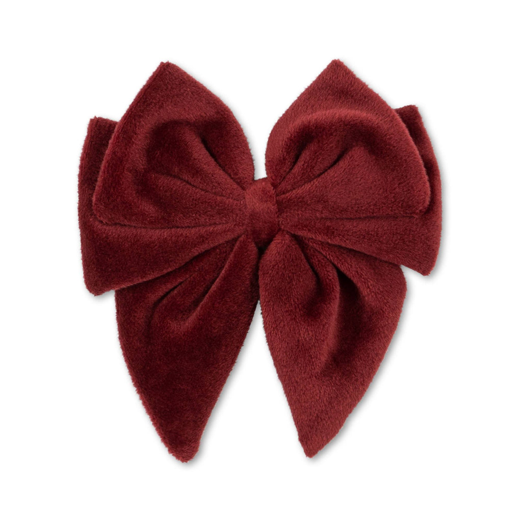VELVET BOWIEHAIRCLIP Jolly red