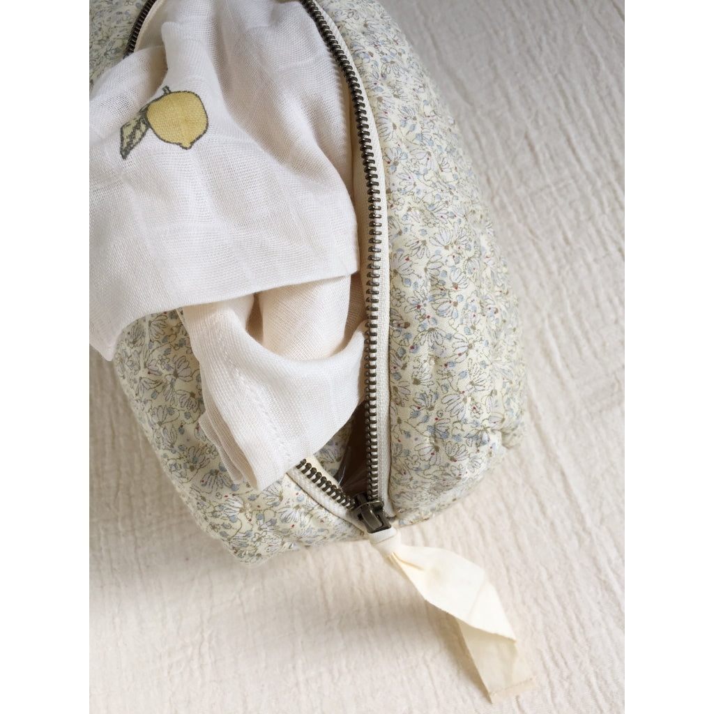 ORGANIC COTTON QUILTED TOILETRY BAG Melodie