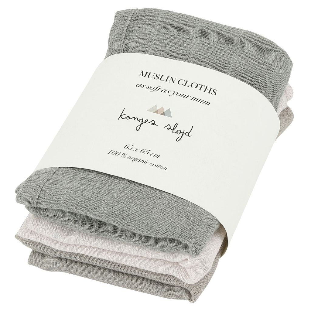 3 PACK ORGANIC COTTON SWADDLES Lime Stone